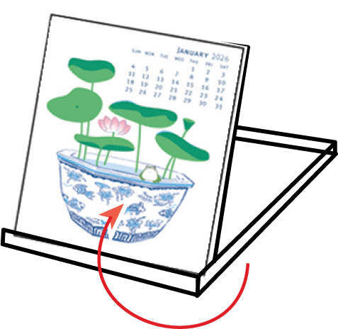 2026 Letterpress & silkscreen calendar with clear display case