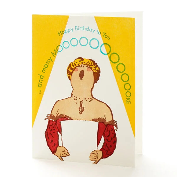 A2-67 Singer, Happy Birthday letterpress NoteCard