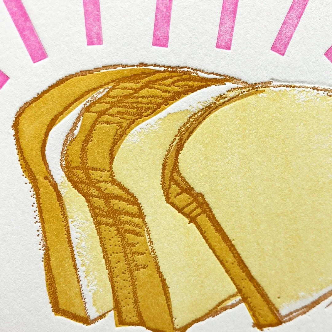 A2-285 Bread letterpress card