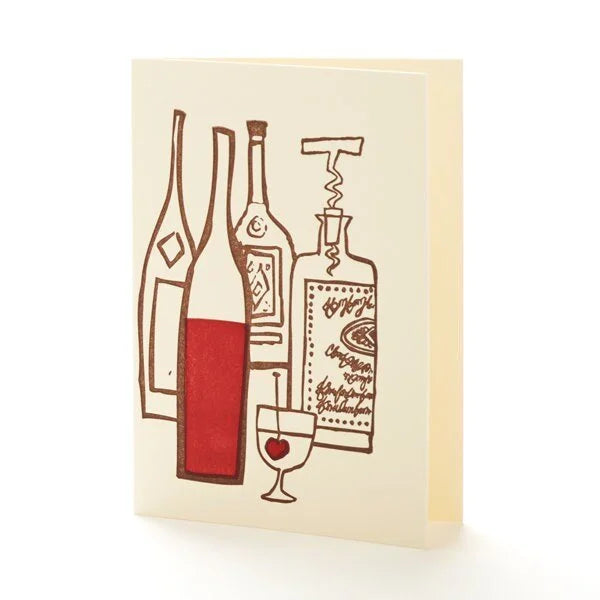 4B-33B Drinks no.2 Letterpress Notecard Boxed Set of 6
