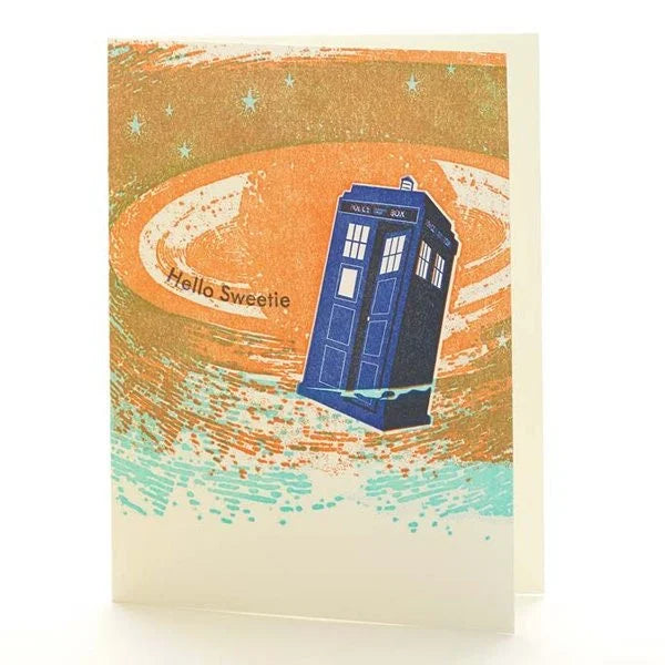 A2-101 Police Box letterpress note card
