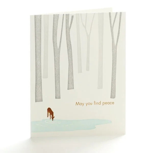 A2-107 - May you find peace- letterpress card
