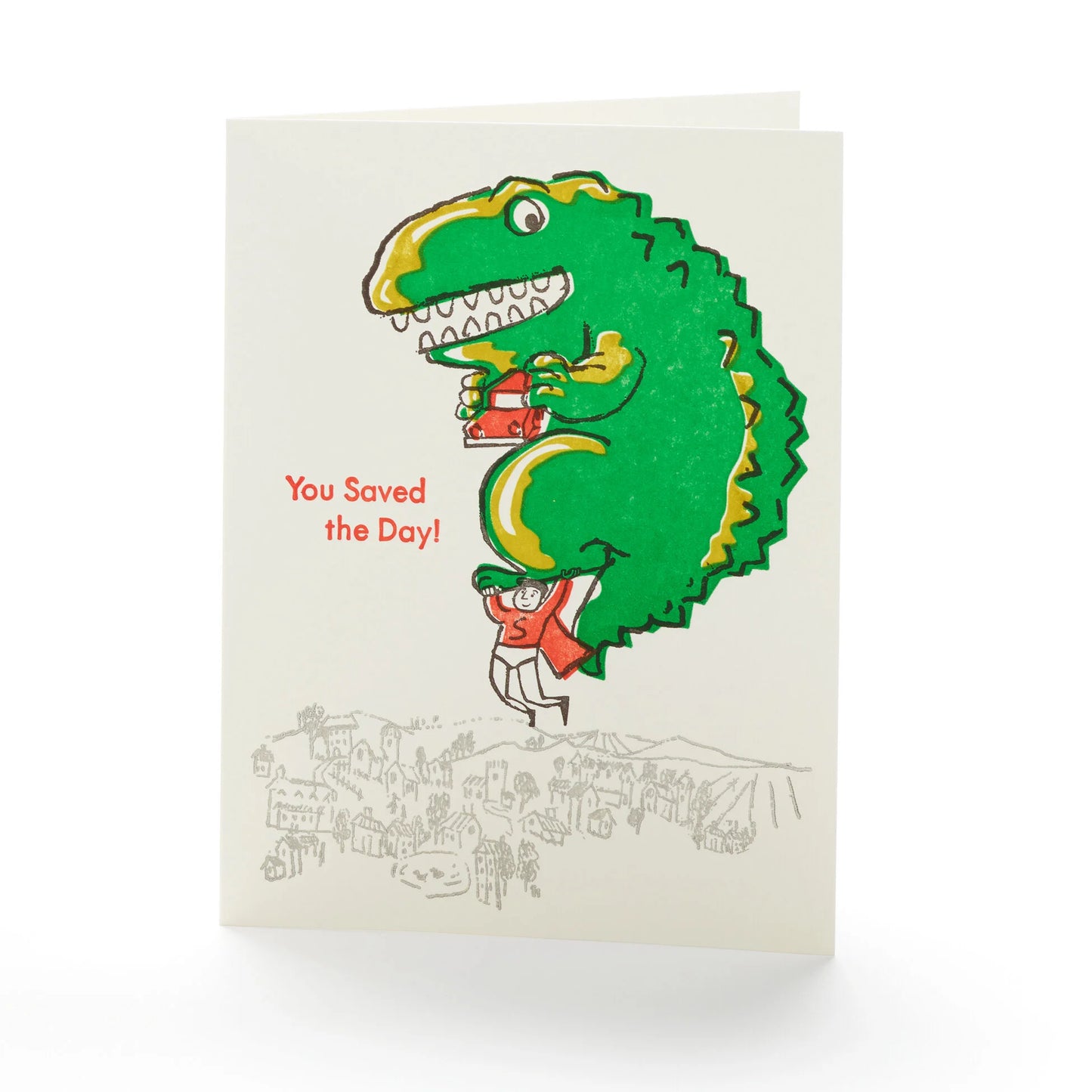 A2-225 "You saved the day!" letterpress notecard