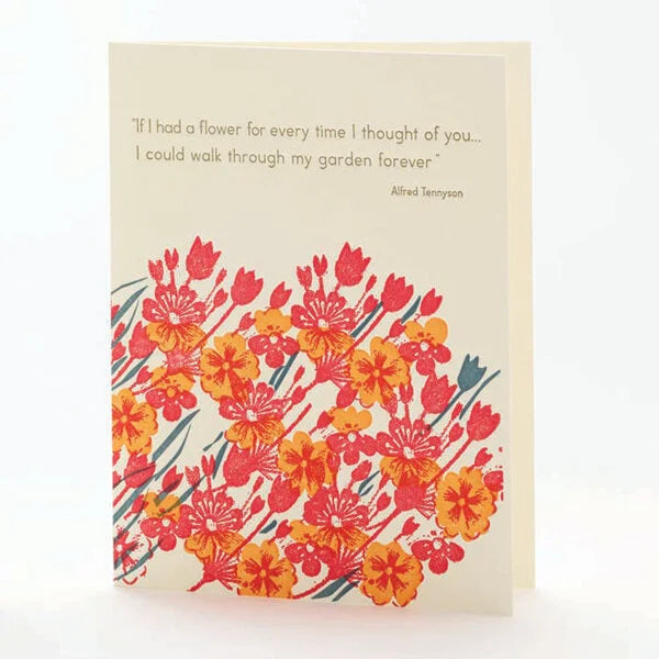 A2-65 If I had a Flower... letterpress NoteCard