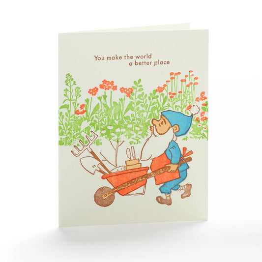 A2-76 Gardener letterpress notecard