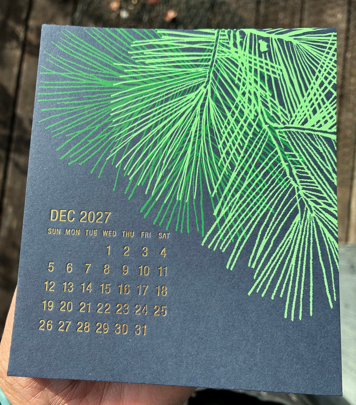 2027 Letterpress & silkscreen calendar no case