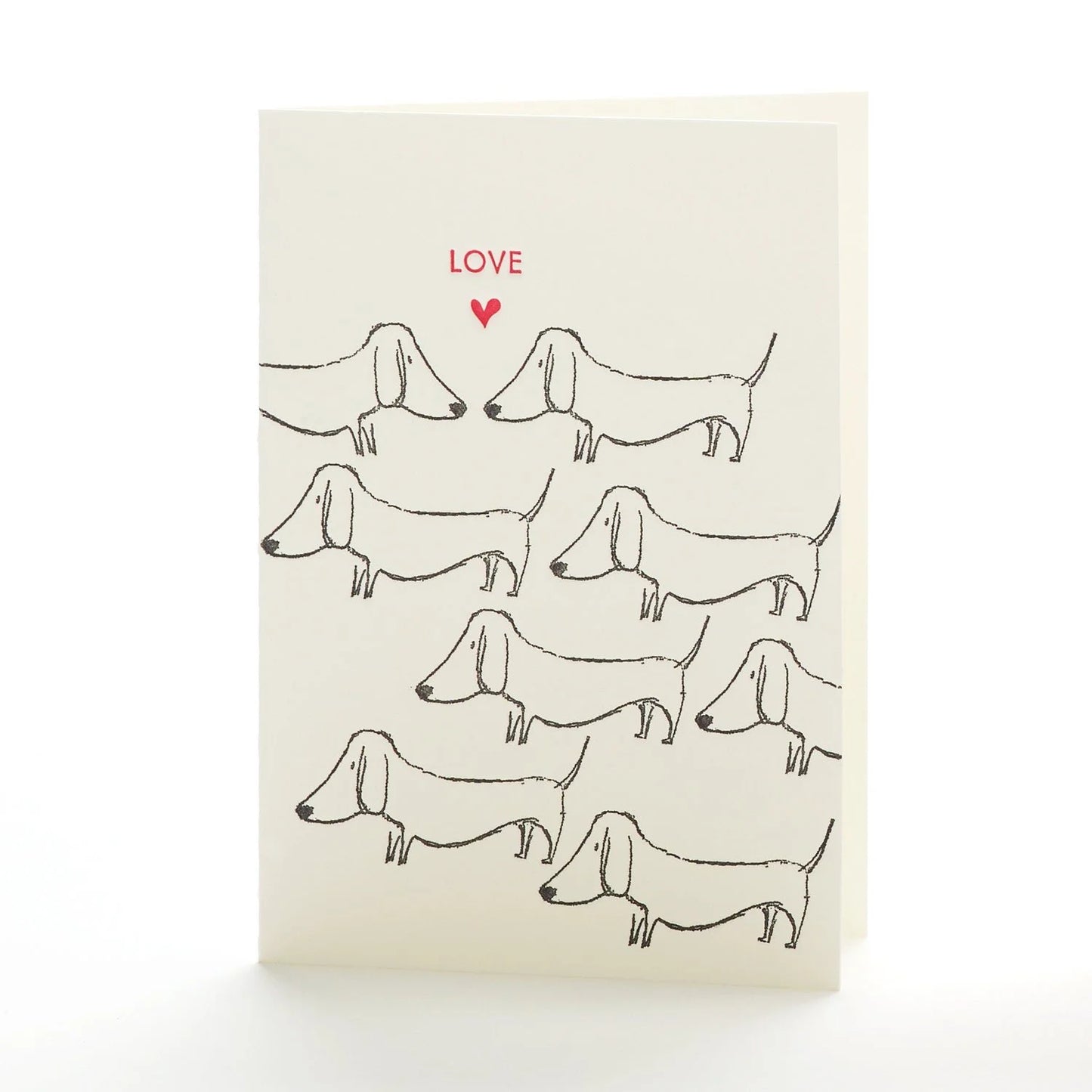 4B-141 Dogs "Love" letterpress note card