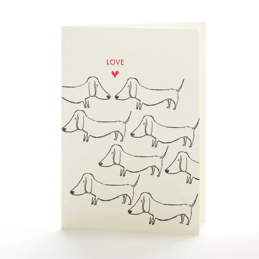 4B-141 Dogs "Love" letterpress note card