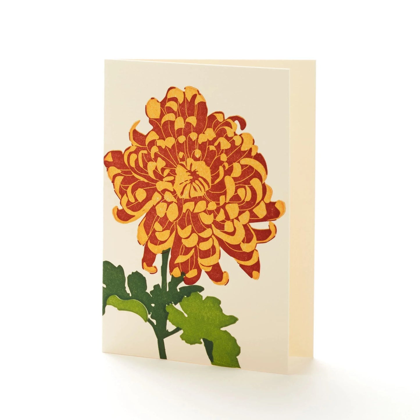4B-99B -- Chrysanthemum letterpress notecard set of 6