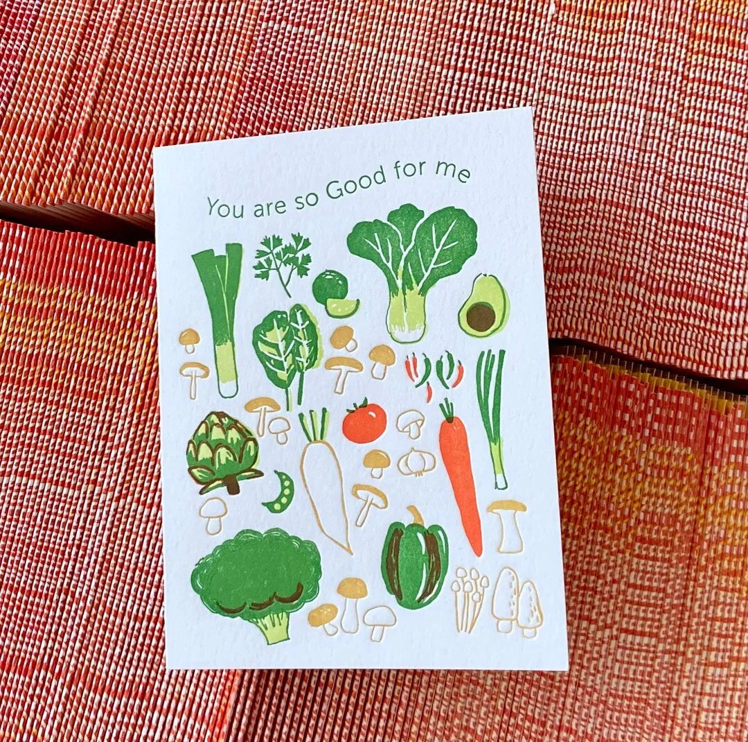 A2-290 "You are so good for me" letterpress card