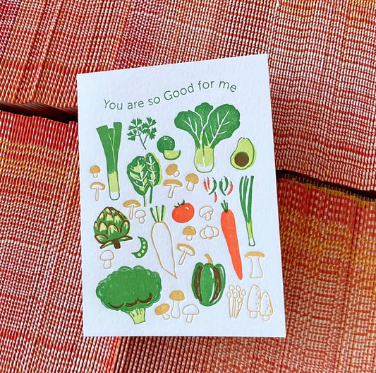 A2-290 "You are so good for me" letterpress card