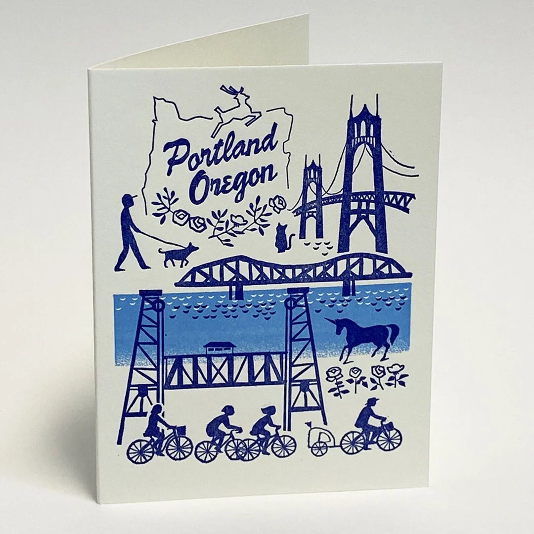 A2-280 - "Portland, Oregon" Letterpress Card