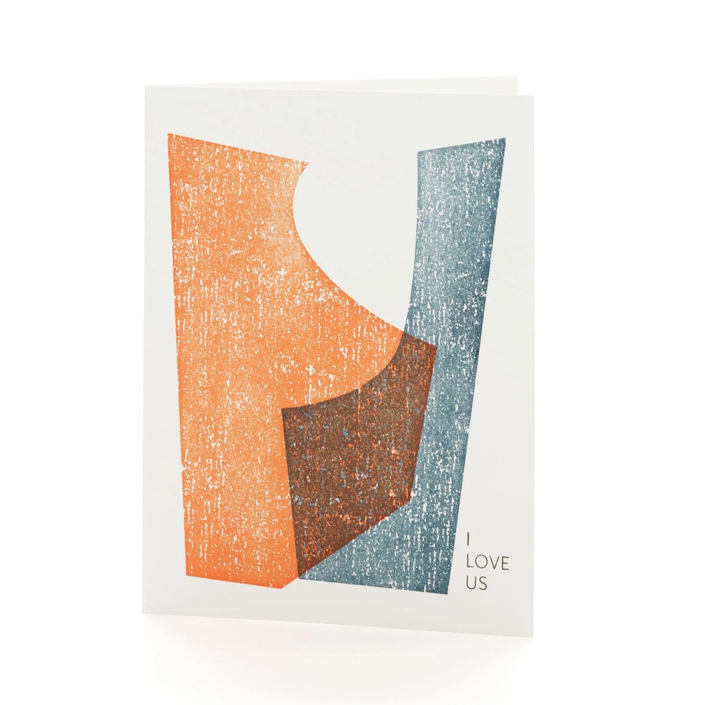 A2-210 " I Love Us"  letterpress card