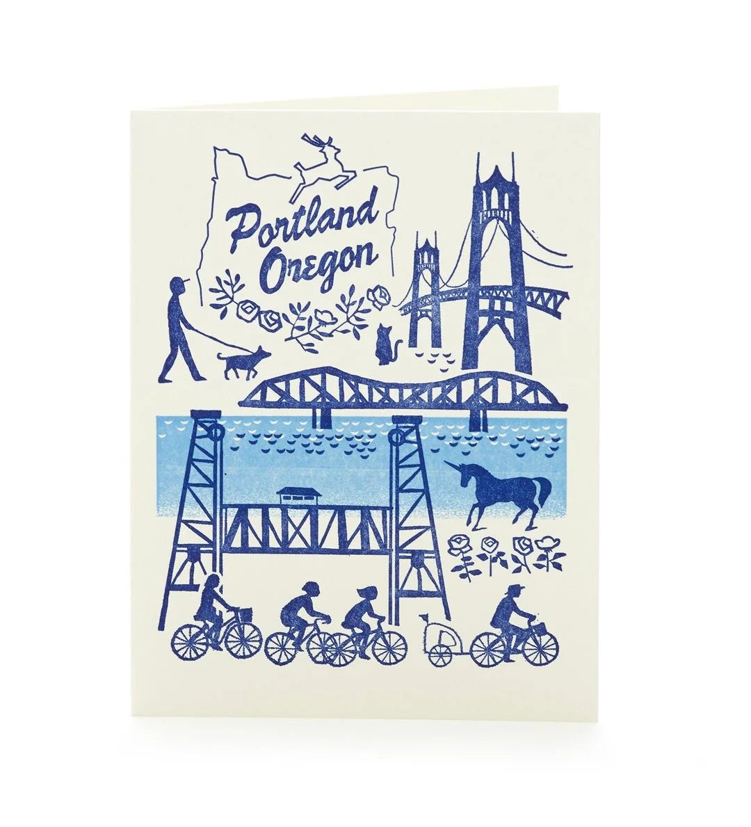 A2-280 - "Portland, Oregon" Letterpress Card