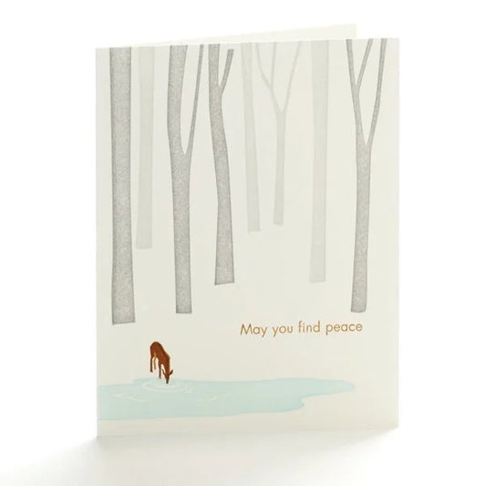 A2-107 - May you find peace-  letterpress card