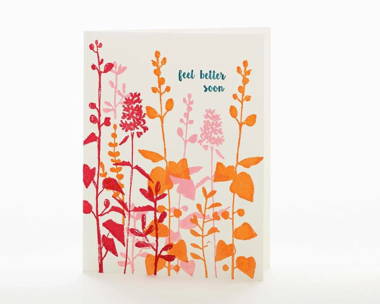 A2 126  Flowers "Feel Better Soon " letterpress note card