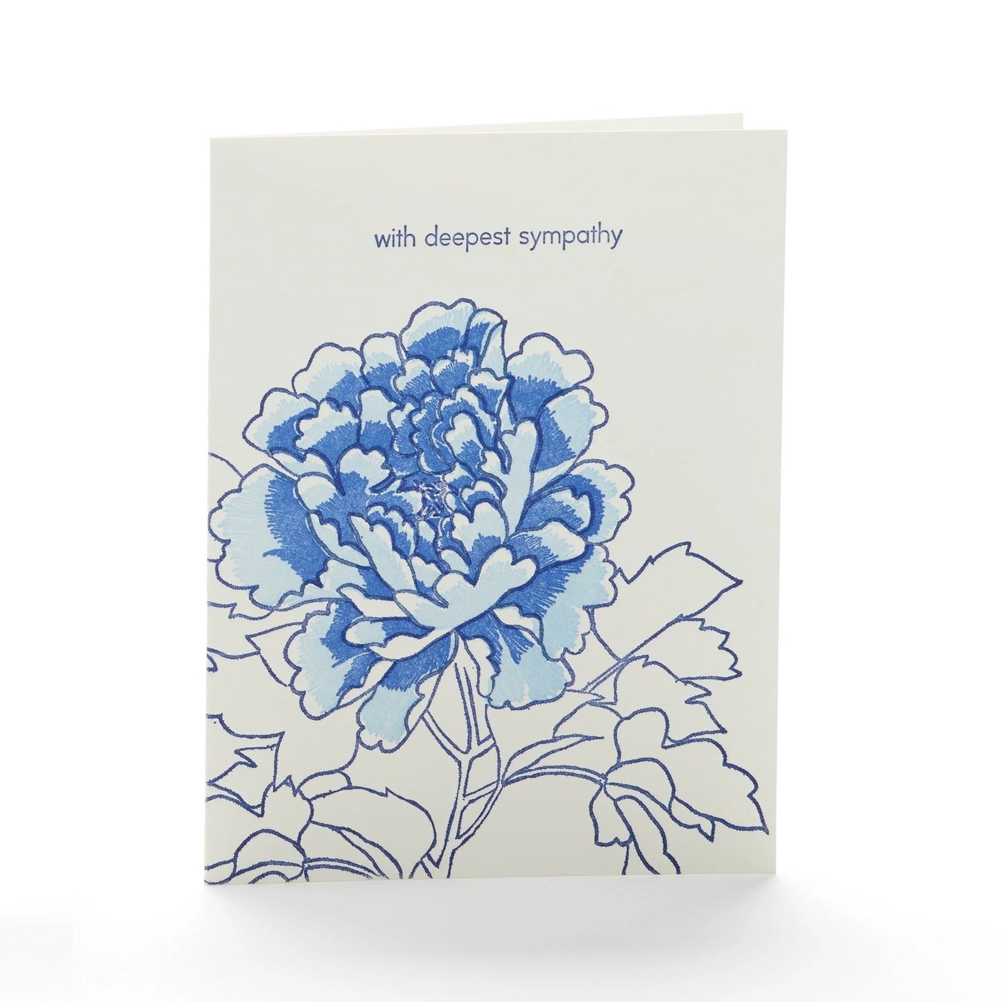 A2-235 Peony letterpress card