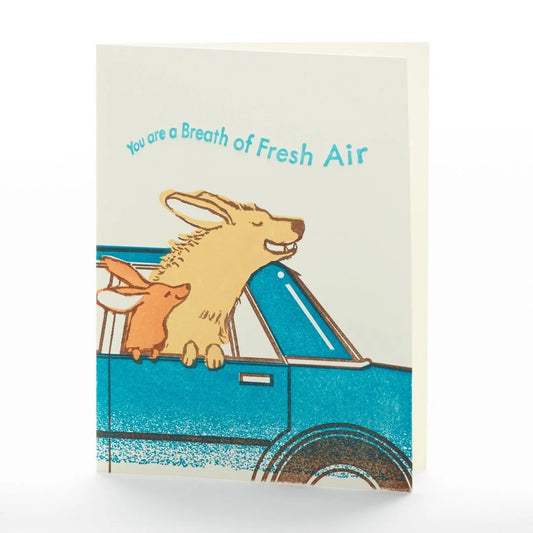 A2-226 "You are a breath of fresh air" letterpress card