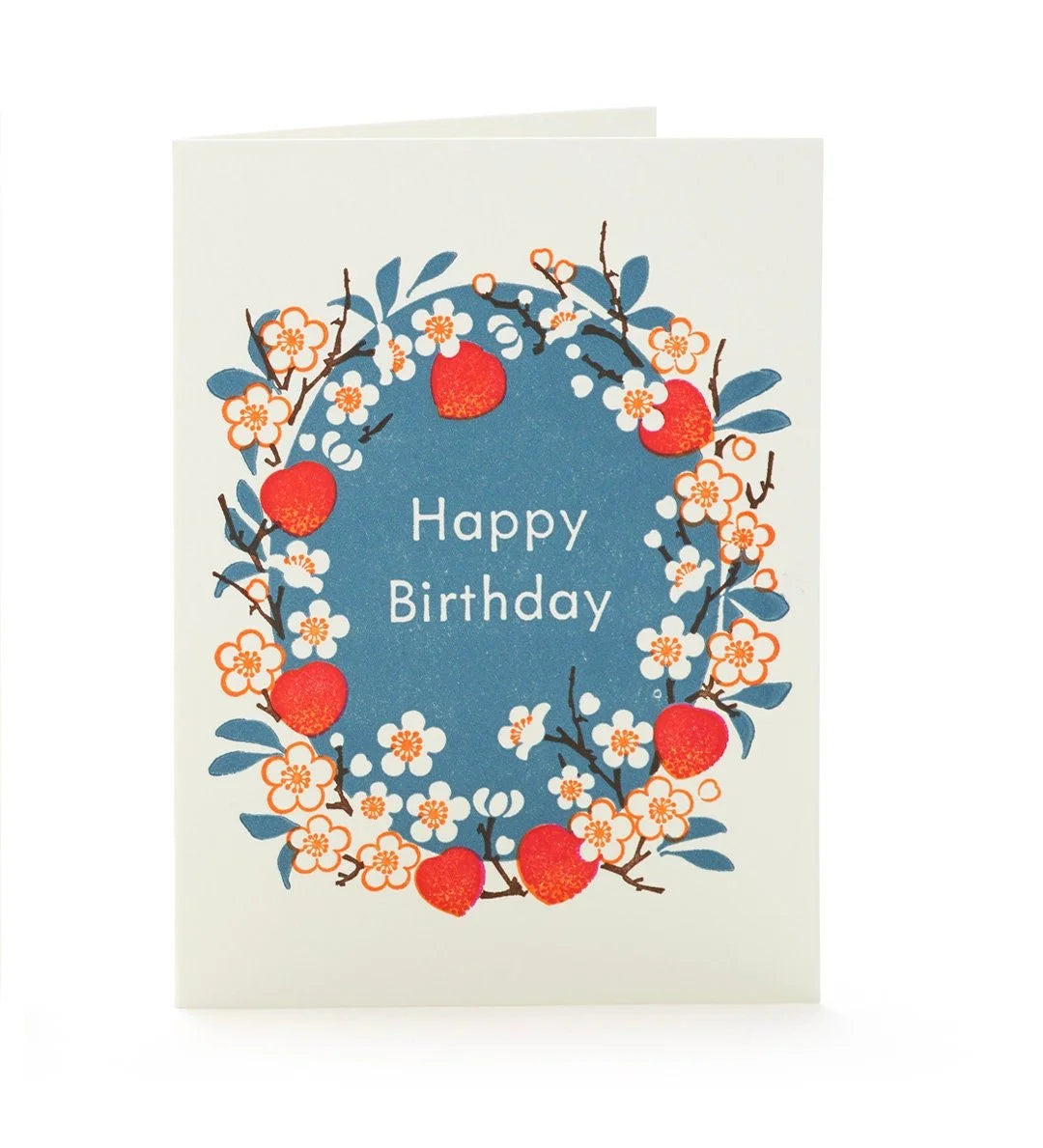 A2-265 - Peach Blossoms "Happy Birthday"  Card