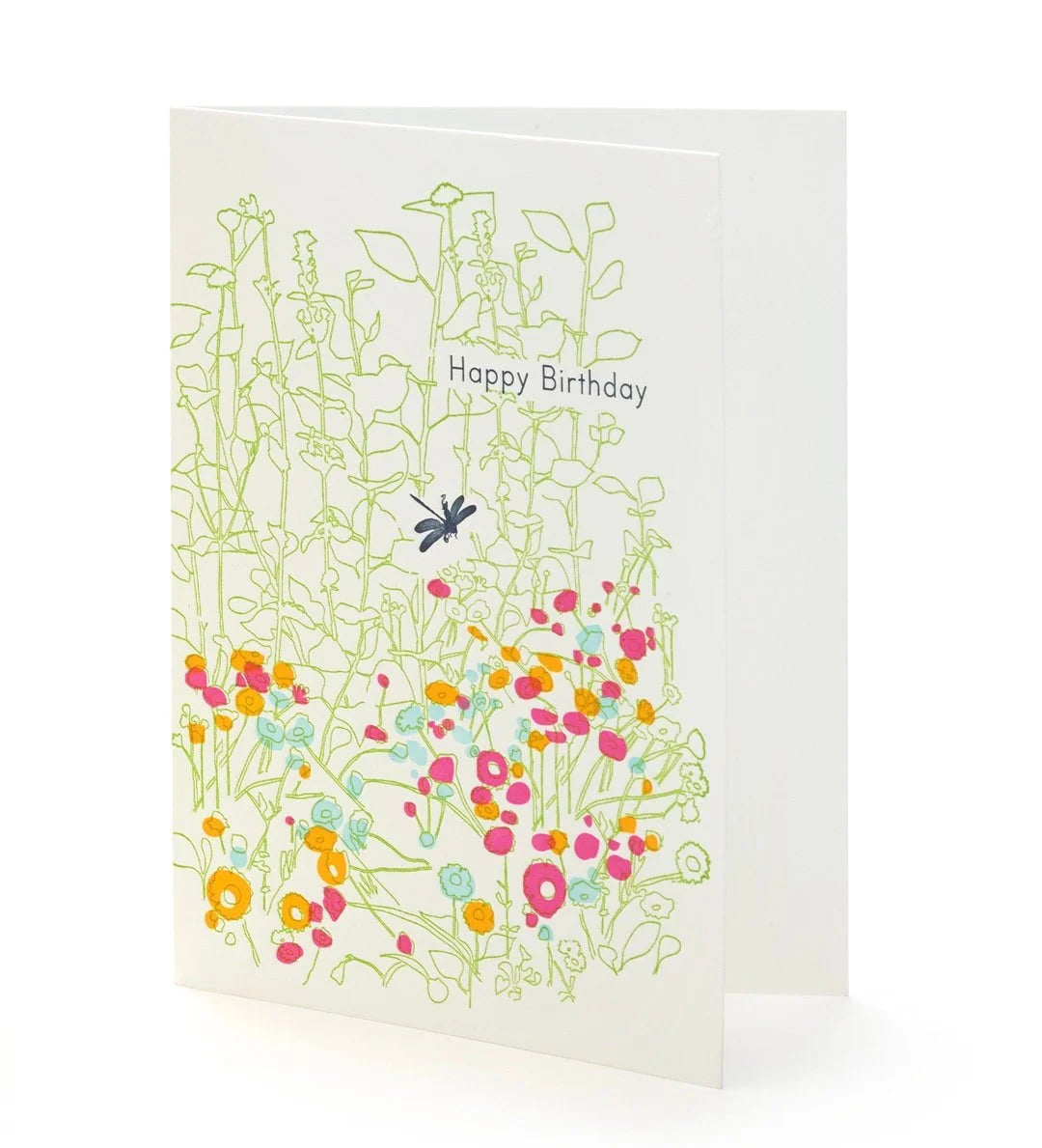 A2-268 Garden Birthday Letterpress Card