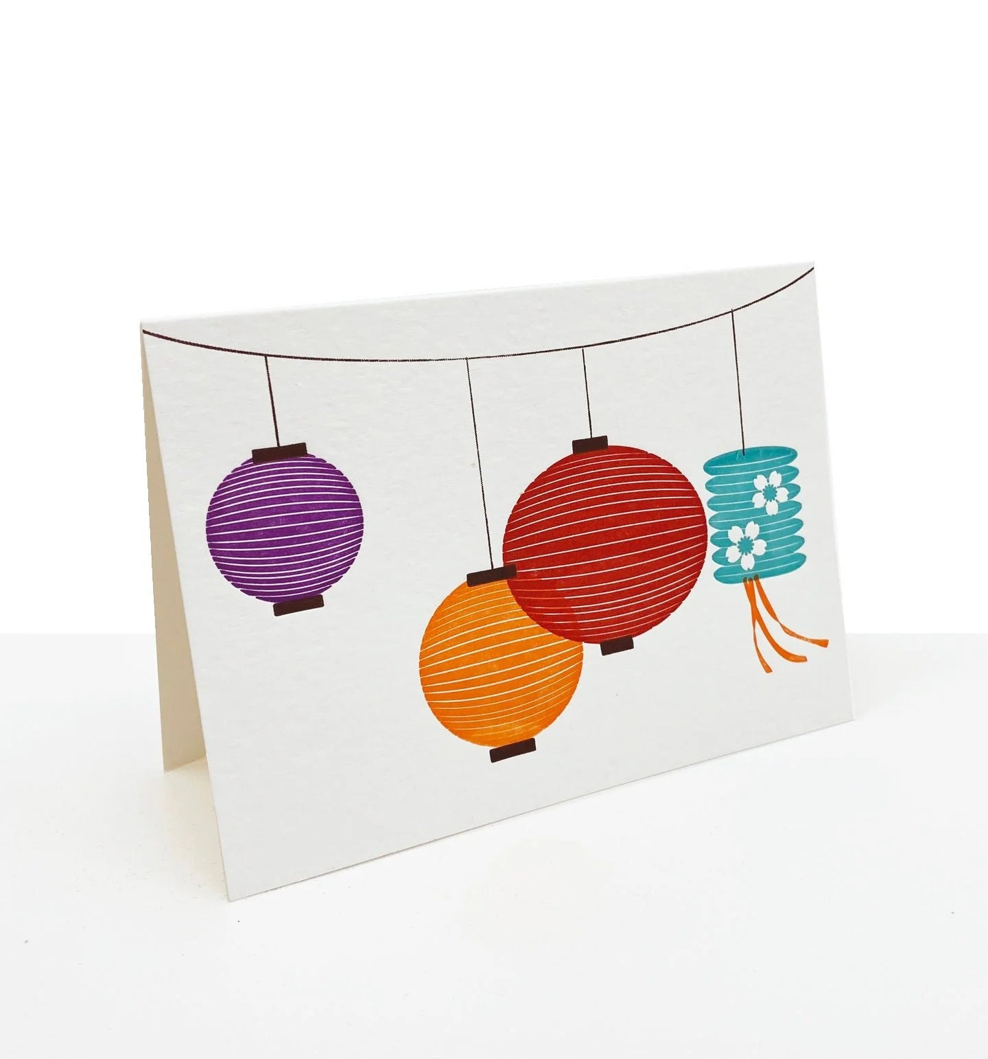 4B-7B Lanterns Letterpress Card Set of 6