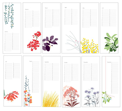 Flowers Perpetual Wall Calendar