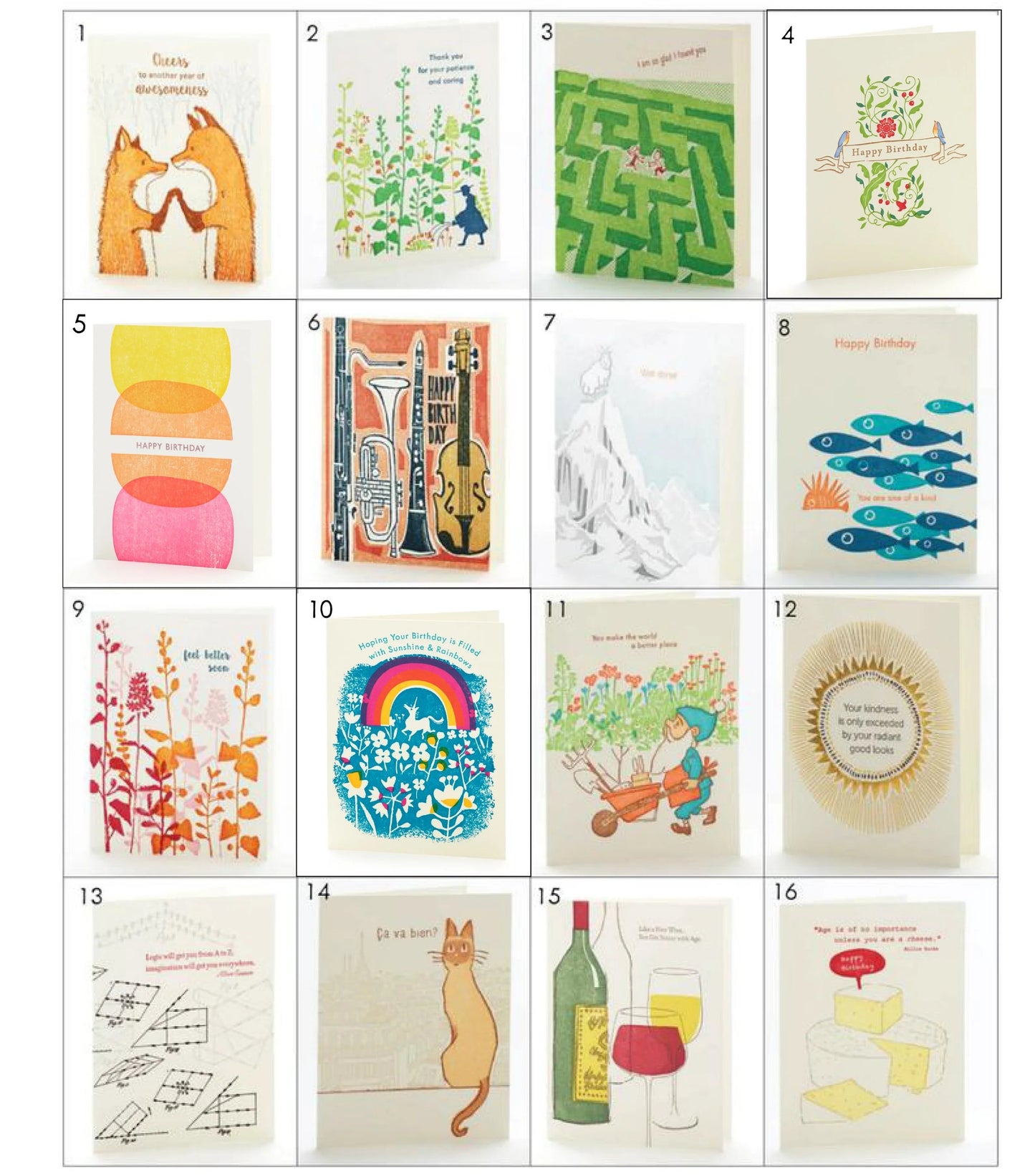 Buy 4 Get One Free - Letterpress note cards size 4.25 x 5.5 inches